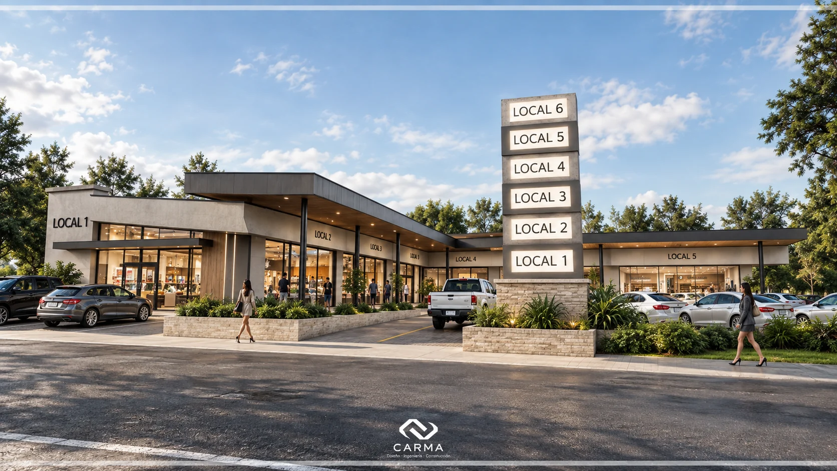 Locales Santa María, proyecto comercial CARMA